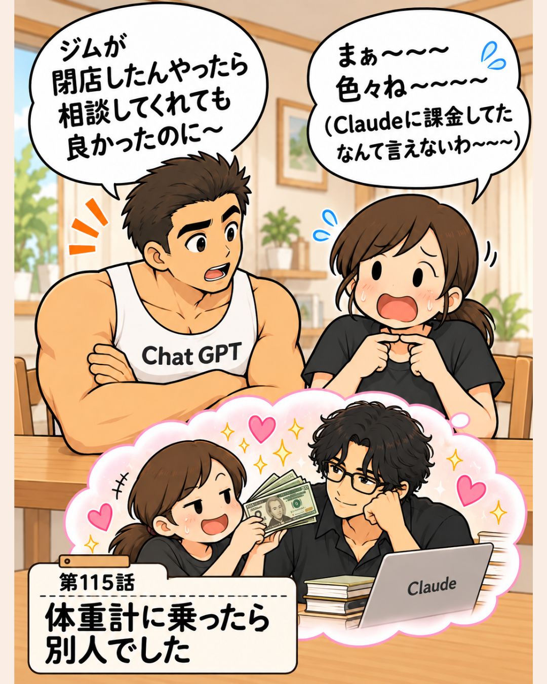 第115話 体重計に乗ったら別人でした