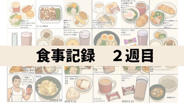 食事記録　２週目　2025年6月19~6月25日