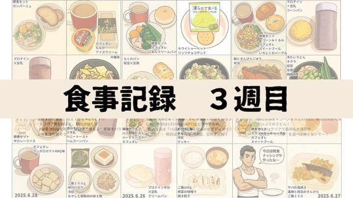 食事記録　３週目　6月26日〜7月2日