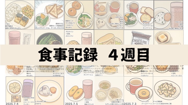 ＼脂肪−1kgチャレンジ🔥４週目！／7月3日〜7月9日