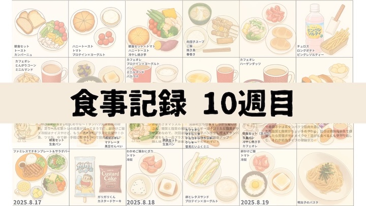 \脂肪−1kgチャレンジ🔥10週目!/8月14日〜20日
